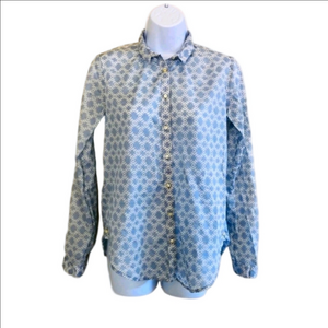 Anthropologie Holding Horses Ikat Western Print Isla Button Down Top Size 4 New